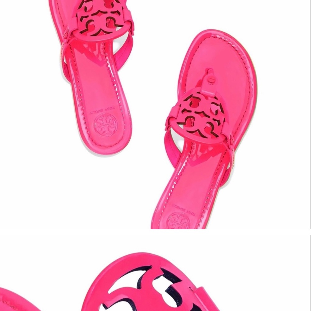 Tory Burch Miller Sandals Fluorescent Fuchsia Pink